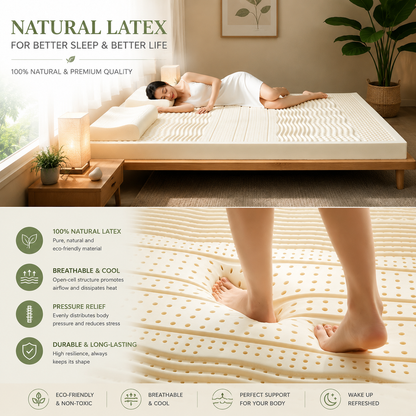 💤Wake Up Refreshed.Sleep Naturally Better.-Natural Latex Mattress