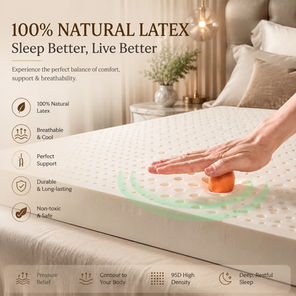 💤Wake Up Refreshed.Sleep Naturally Better.-Natural Latex Mattress