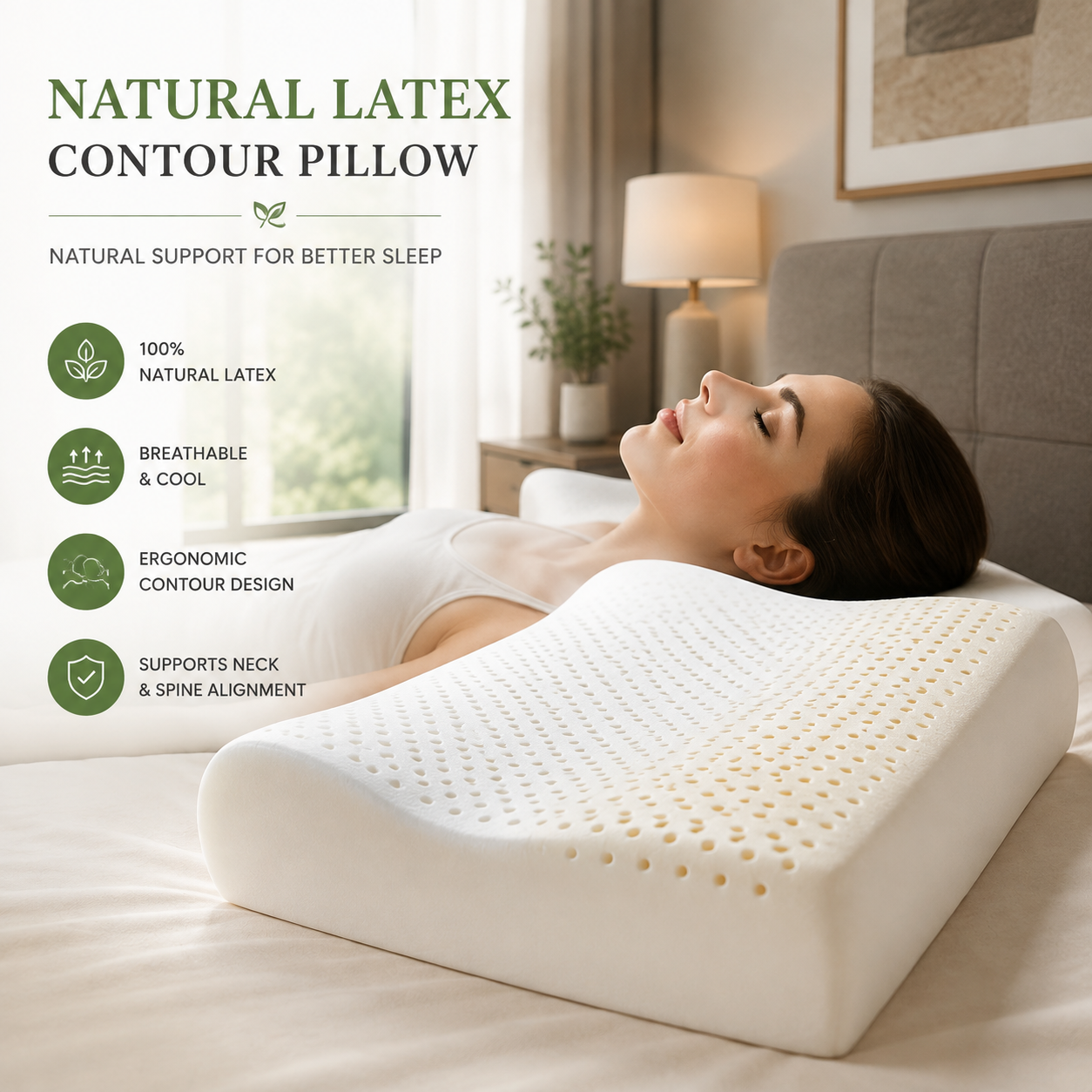💤Wake Up Refreshed.Sleep Naturally Better.-Natural Latex Mattress