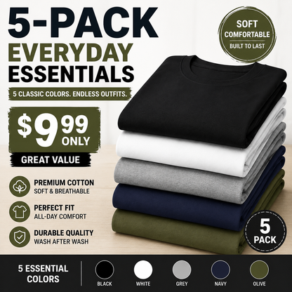 ⭐ Heavyweight Cotton Work T-Shirts 20-Pack Value Bundle