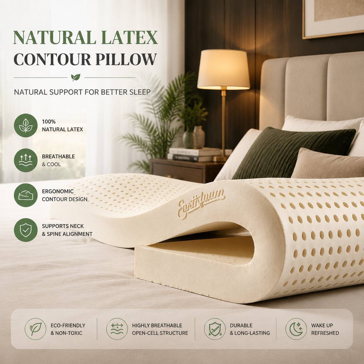 💤Wake Up Refreshed.Sleep Naturally Better.-Natural Latex Mattress