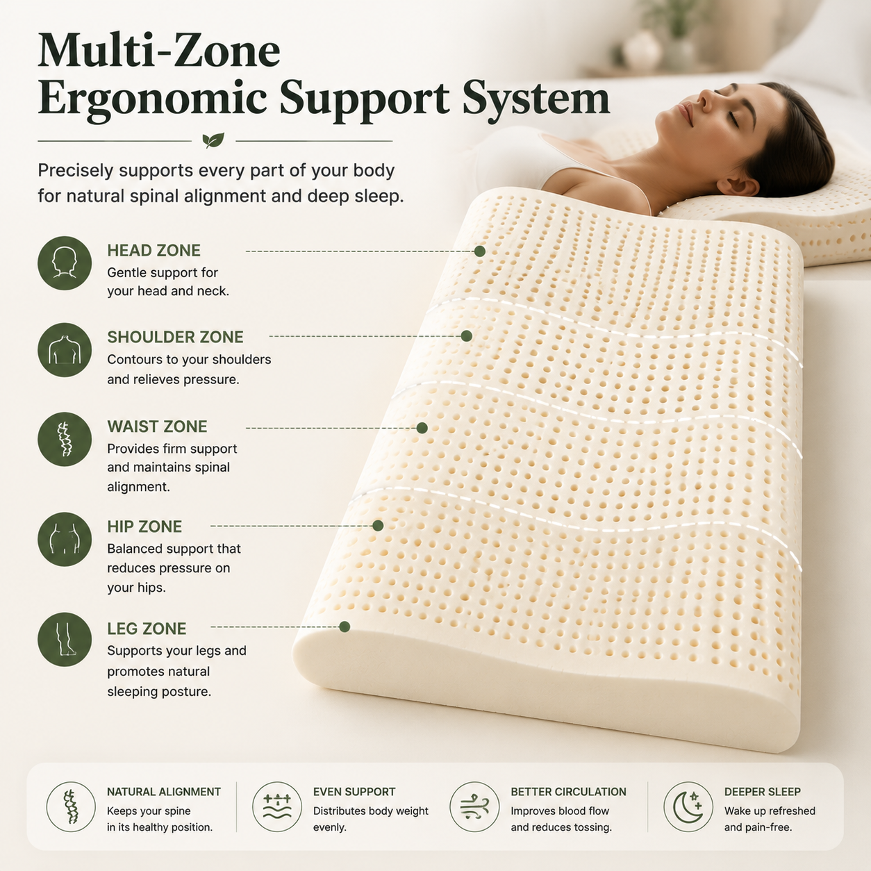 💤Wake Up Refreshed.Sleep Naturally Better.-Natural Latex Mattress